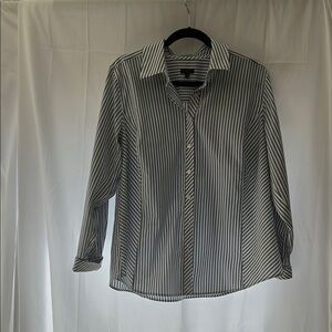 Blue and White Striped Women’s Shirt